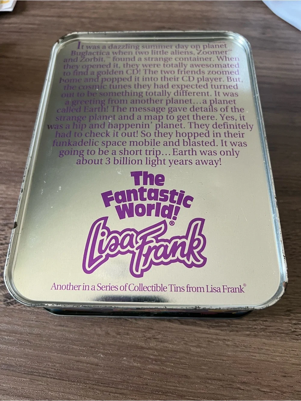Lisa Frank Zoomer and Zorbit Aliens Tin